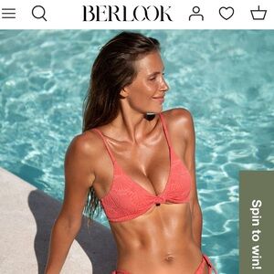 Berlook Vibrant Coral Bikini Set